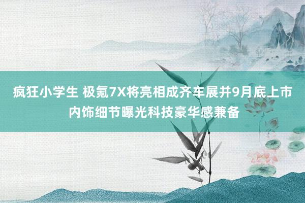 疯狂小学生 极氪7X将亮相成齐车展并9月底上市 内饰细节曝光科技豪华感兼备