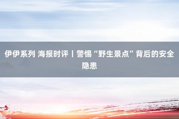 伊伊系列 海报时评丨警惕“野生景点”背后的安全隐患