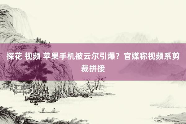 探花 视频 苹果手机被云尔引爆？官媒称视频系剪裁拼接