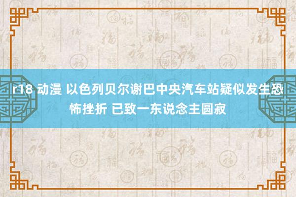 r18 动漫 以色列贝尔谢巴中央汽车站疑似发生恐怖挫折 已致一东说念主圆寂