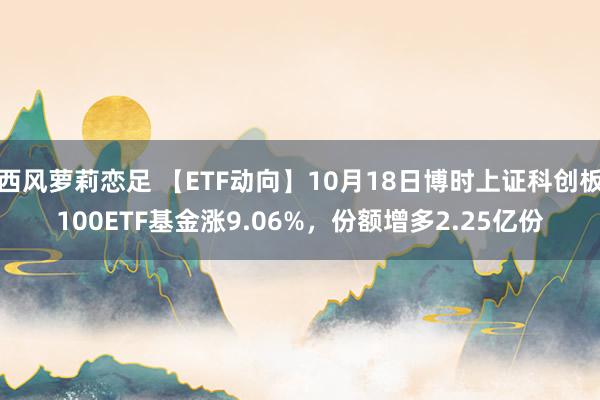 西风萝莉恋足 【ETF动向】10月18日博时上证科创板100ETF基金涨9.06%，份额增多2.25亿份