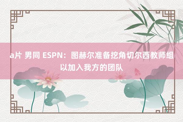 a片 男同 ESPN：图赫尔准备挖角切尔西教师组以加入我方的团队