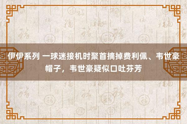 伊伊系列 一球迷接机时聚首摘掉费利佩、韦世豪帽子，韦世豪疑似口吐芬芳