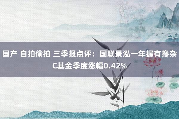 国产 自拍偷拍 三季报点评：国联景泓一年握有搀杂C基金季度涨幅0.42%