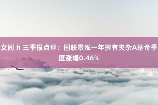 女同 h 三季报点评：国联景泓一年握有夹杂A基金季度涨幅0.46%