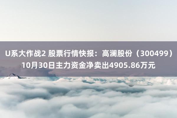 U系大作战2 股票行情快报：高澜股份（300499）10月30日主力资金净卖出4905.86万元