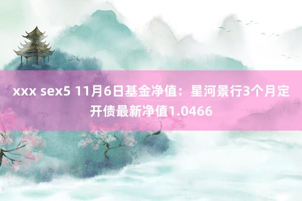 xxx sex5 11月6日基金净值：星河景行3个月定开债最新净值1.0466