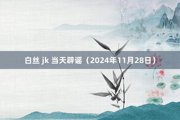 白丝 jk 当天辟谣（2024年11月28日）