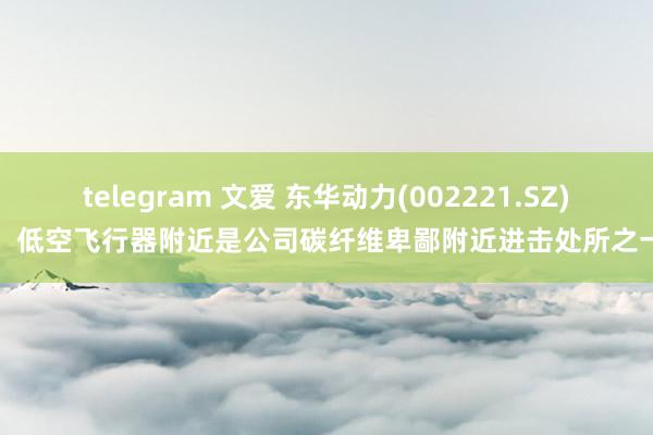 telegram 文爱 东华动力(002221.SZ)：低空飞行器附近是公司碳纤维卑鄙附近进击处所之一