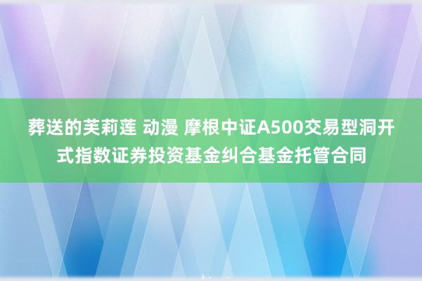 葬送的芙莉莲 动漫 摩根中证A500交易型洞开式指数证券投资基金纠合基金托管合同