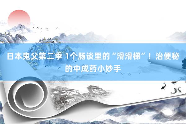 日本鬼父第二季 1个肠谈里的“滑滑梯”！治便秘的中成药小妙手