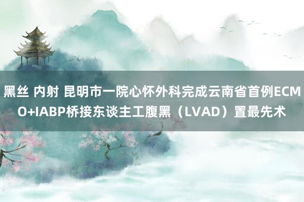 黑丝 内射 昆明市一院心怀外科完成云南省首例ECMO+IABP桥接东谈主工腹黑（LVAD）置最先术