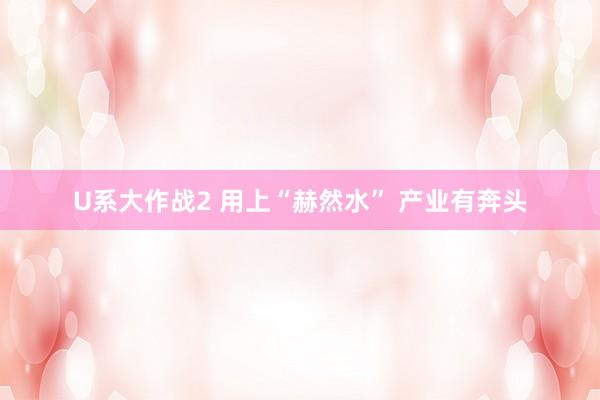 U系大作战2 用上“赫然水” 产业有奔头