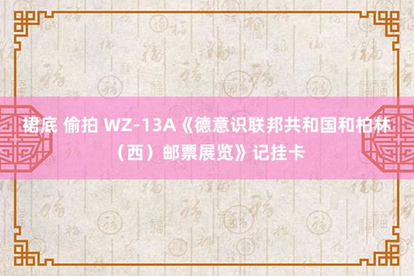 裙底 偷拍 WZ-13A《德意识联邦共和国和柏林（西）邮票展览》记挂卡