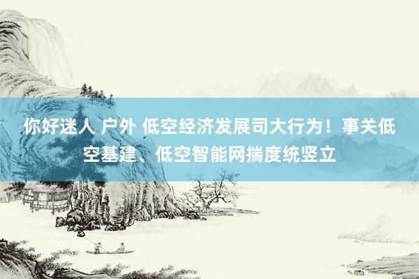 你好迷人 户外 低空经济发展司大行为！事关低空基建、低空智能网揣度统竖立