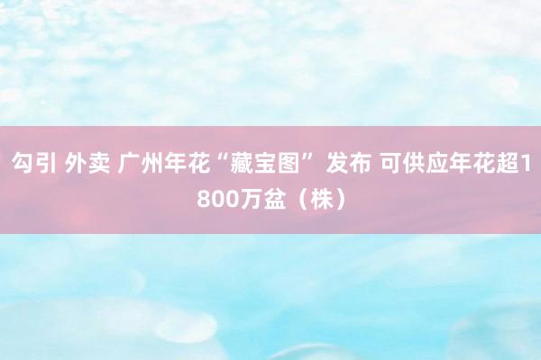 勾引 外卖 广州年花“藏宝图” 发布 可供应年花超1800万盆（株）