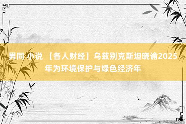 男同 小说 【各人财经】乌兹别克斯坦晓谕2025年为环境保护与绿色经济年