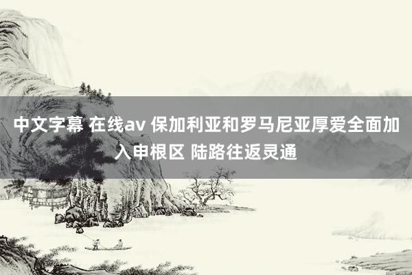 中文字幕 在线av 保加利亚和罗马尼亚厚爱全面加入申根区 陆路往返灵通