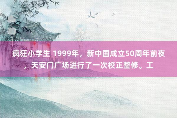 疯狂小学生 1999年，新中国成立50周年前夜，天安门广场进行了一次校正整修。工