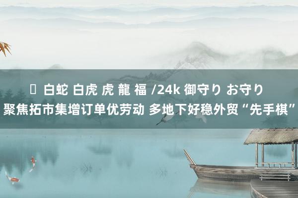 ✨白蛇 白虎 虎 龍 福 /24k 御守り お守り 聚焦拓市集增订单优劳动 多地下好稳外贸“先手棋”