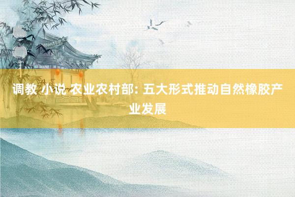 调教 小说 农业农村部: 五大形式推动自然橡胶产业发展